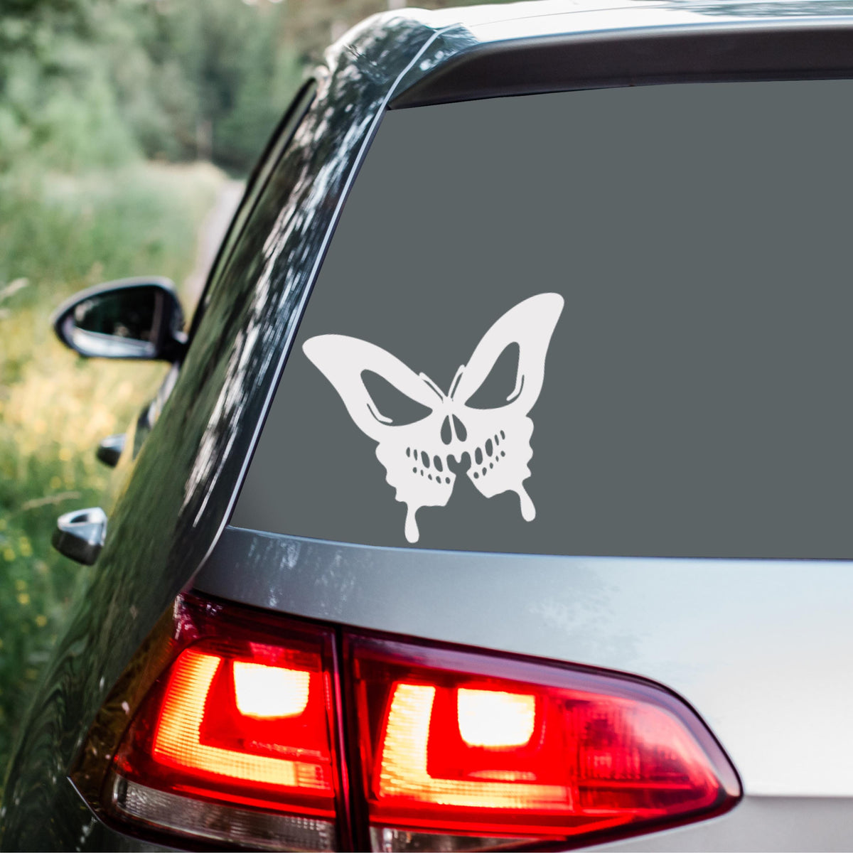 Butterfly Skull Vinyl Decal, Decal for Car Windows, Laptop, Phones, Water Bottle, Mug, Tumblers, Wall Art, Journals, Notebooks,  Skateboard