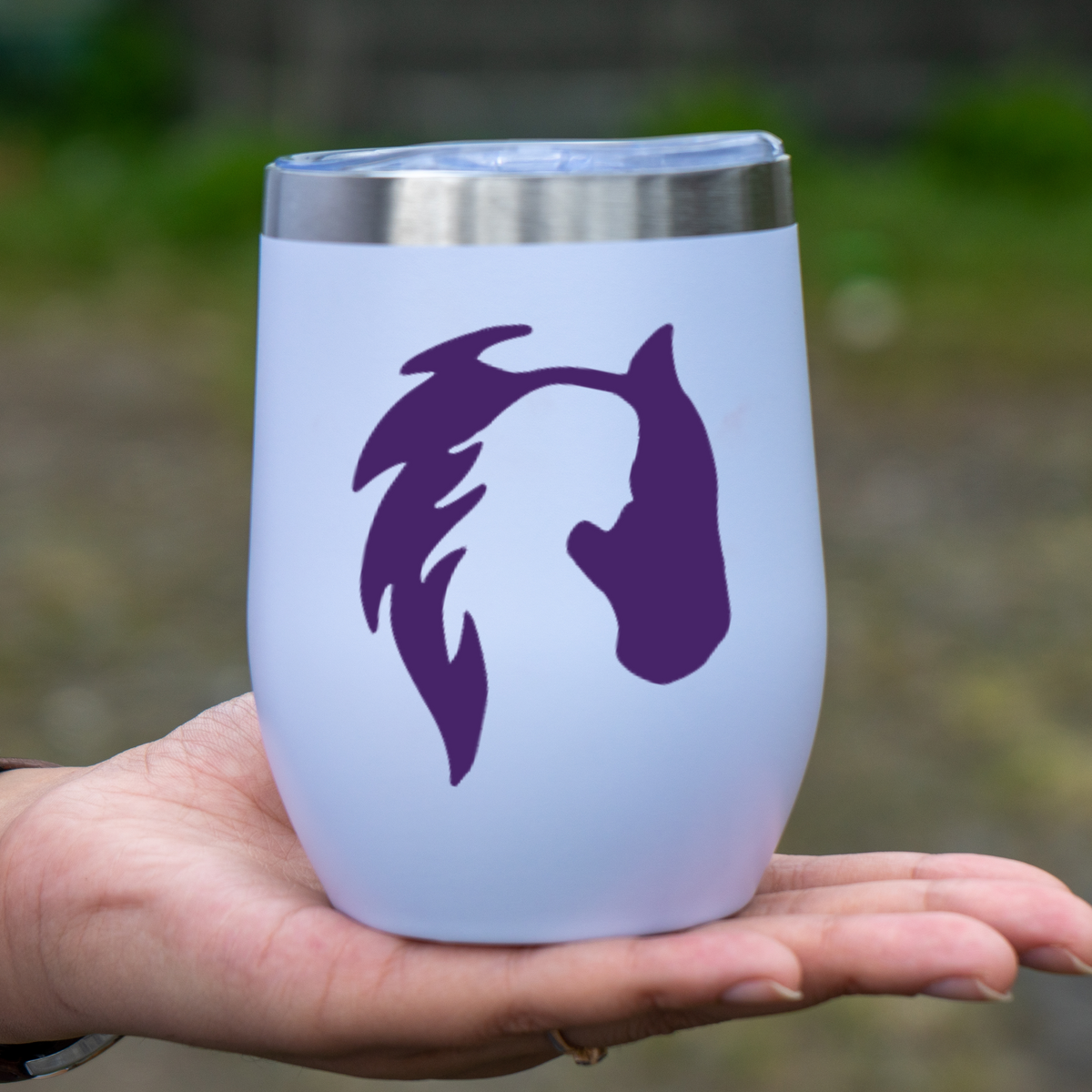 Horse & Woman Dual Silhouette Vinyl Decal