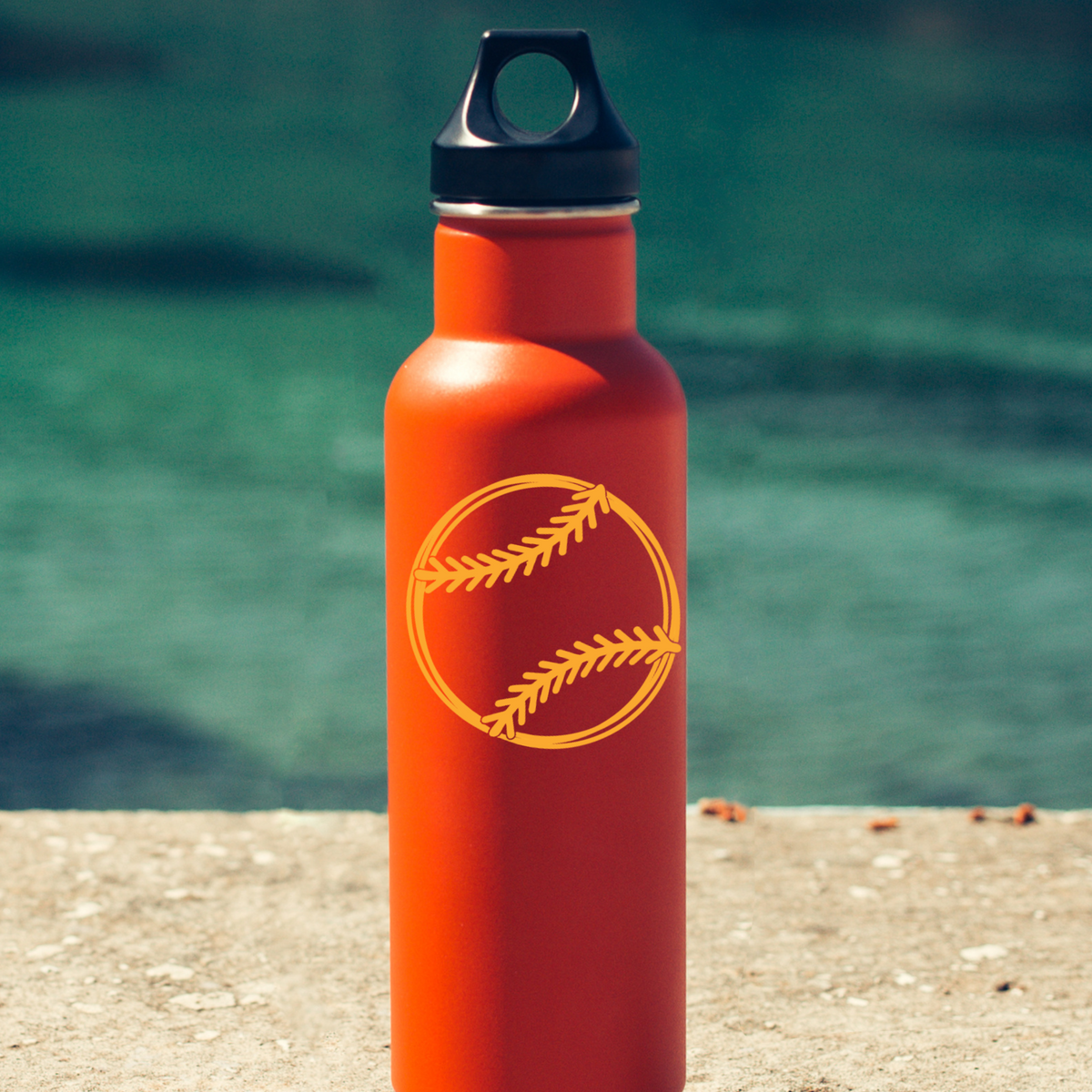 Minimalist Baseball Stitched Vinyl Decal