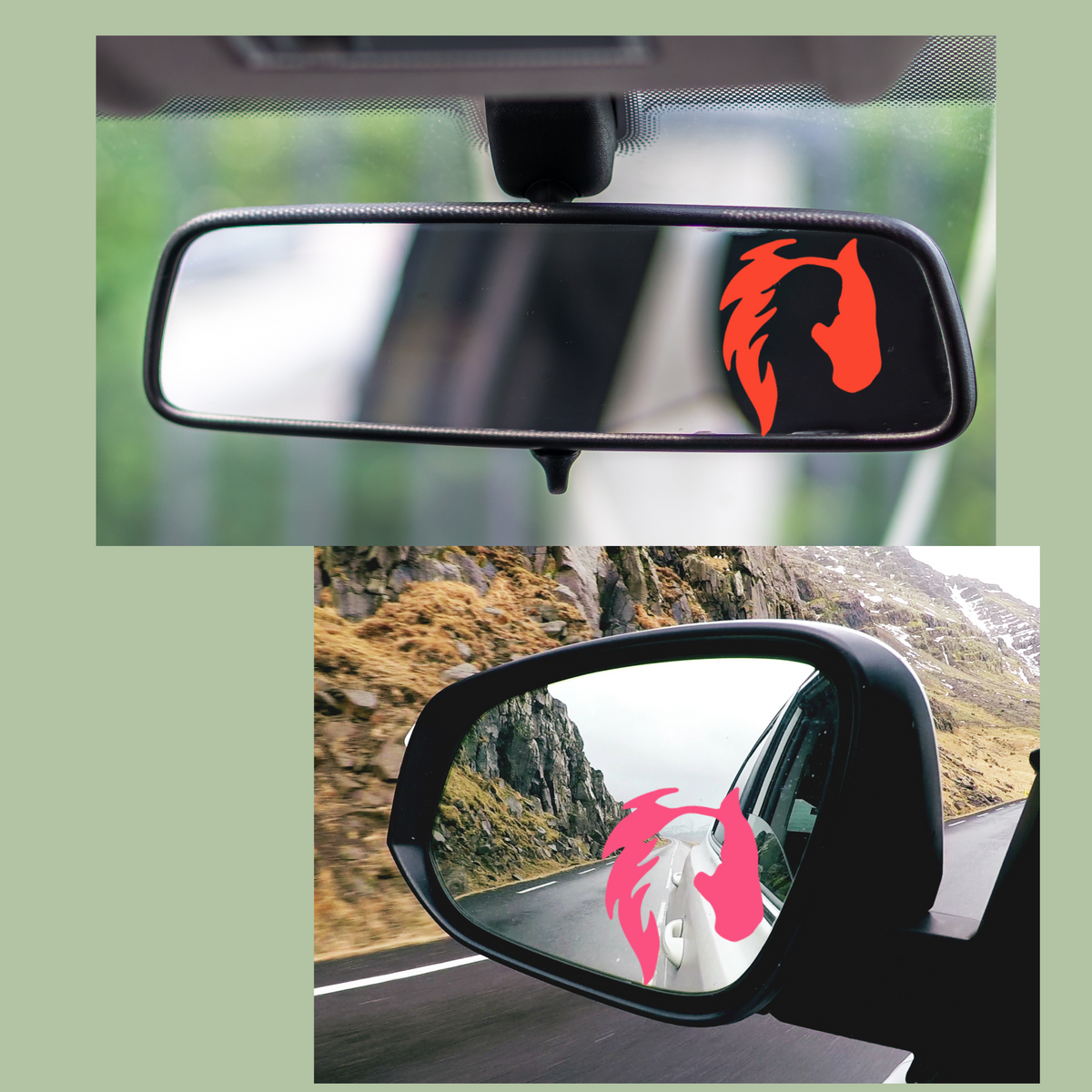 Horse & Woman Dual Silhouette Vinyl Decal