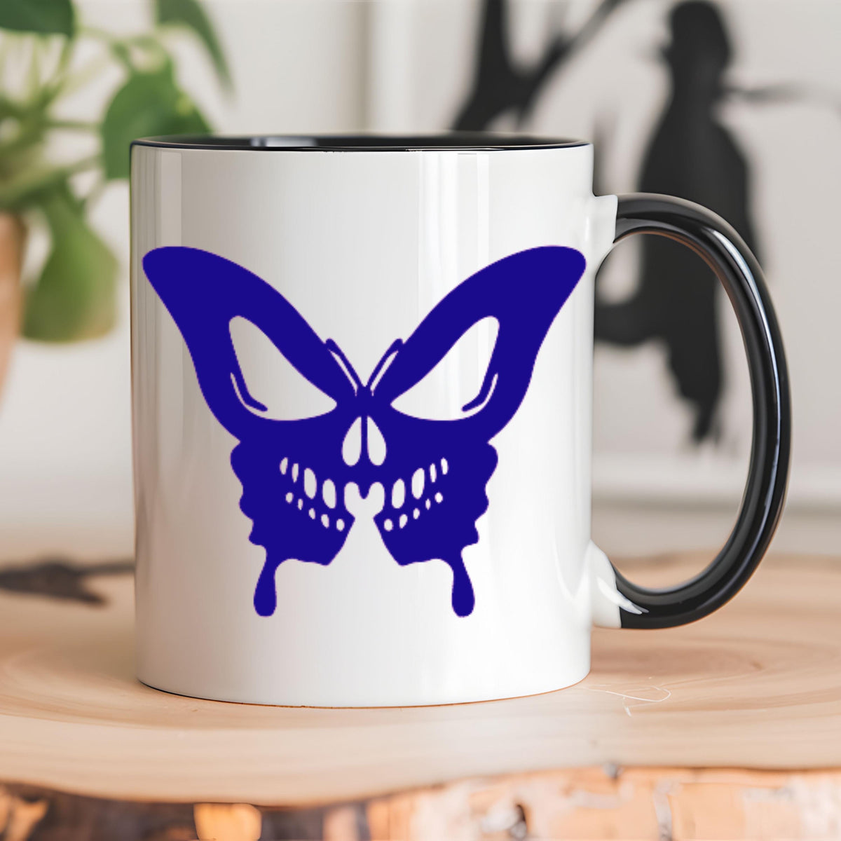 Butterfly Skull Vinyl Decal, Decal for Car Windows, Laptop, Phones, Water Bottle, Mug, Tumblers, Wall Art, Journals, Notebooks,  Skateboard
