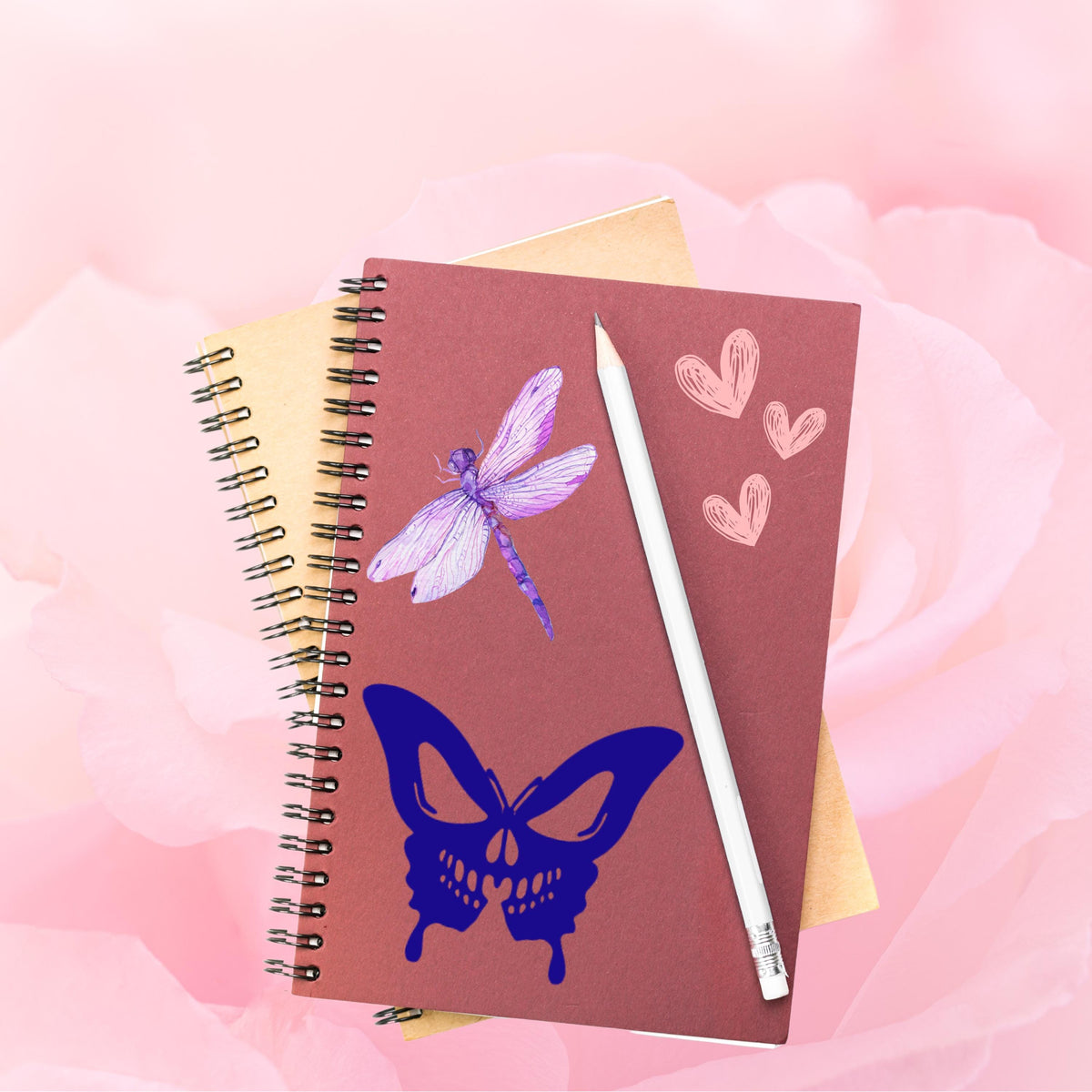 Butterfly Skull Vinyl Decal, Decal for Car Windows, Laptop, Phones, Water Bottle, Mug, Tumblers, Wall Art, Journals, Notebooks,  Skateboard
