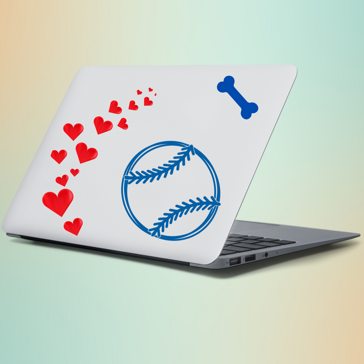 Minimalist Baseball Stitched Vinyl Decal