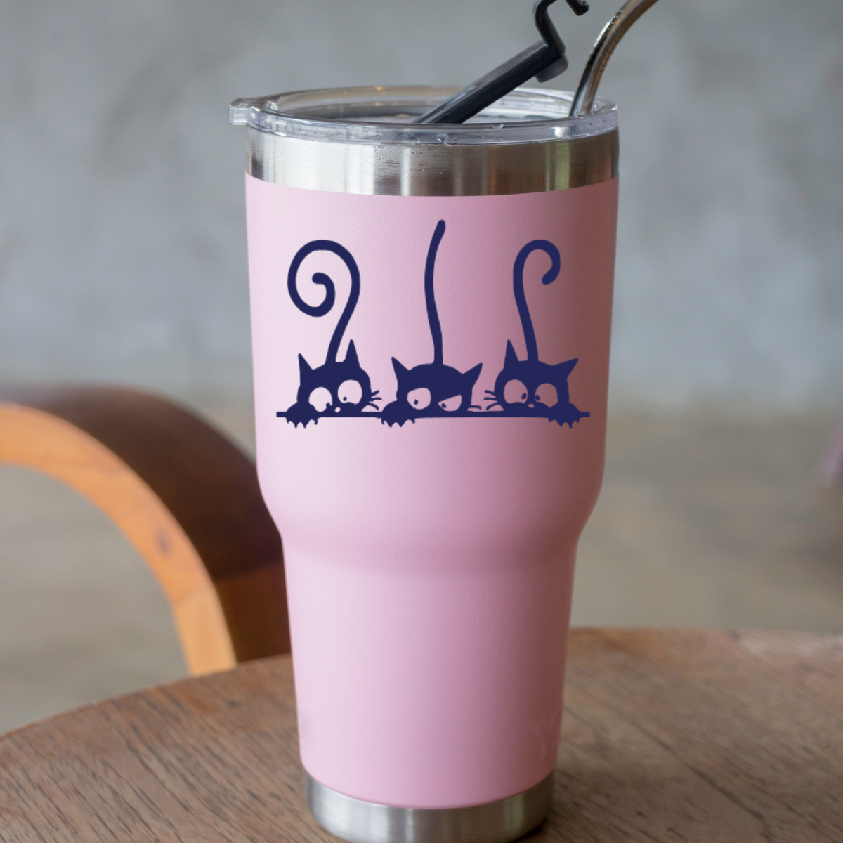 Peeking Cats Vinyl Decal