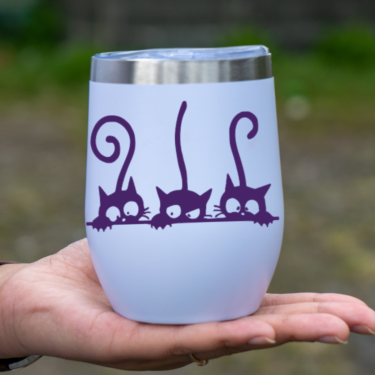 Peeking Cats Vinyl Decal