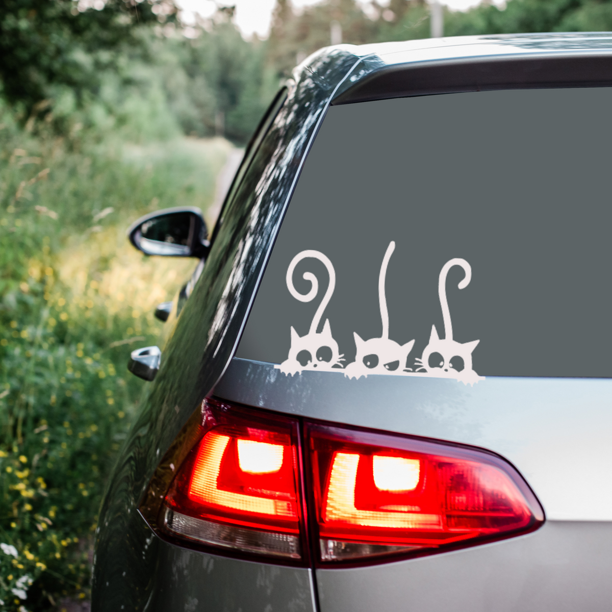 Peeking Cats Vinyl Decal