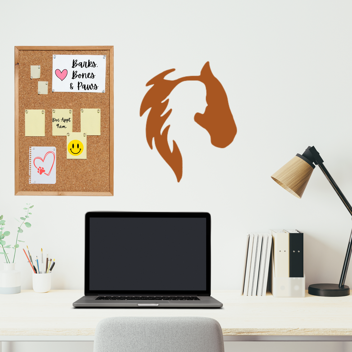 Horse & Woman Dual Silhouette Vinyl Decal