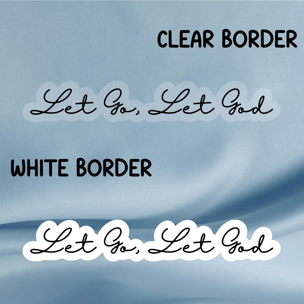 a white border with black writing on a blue background