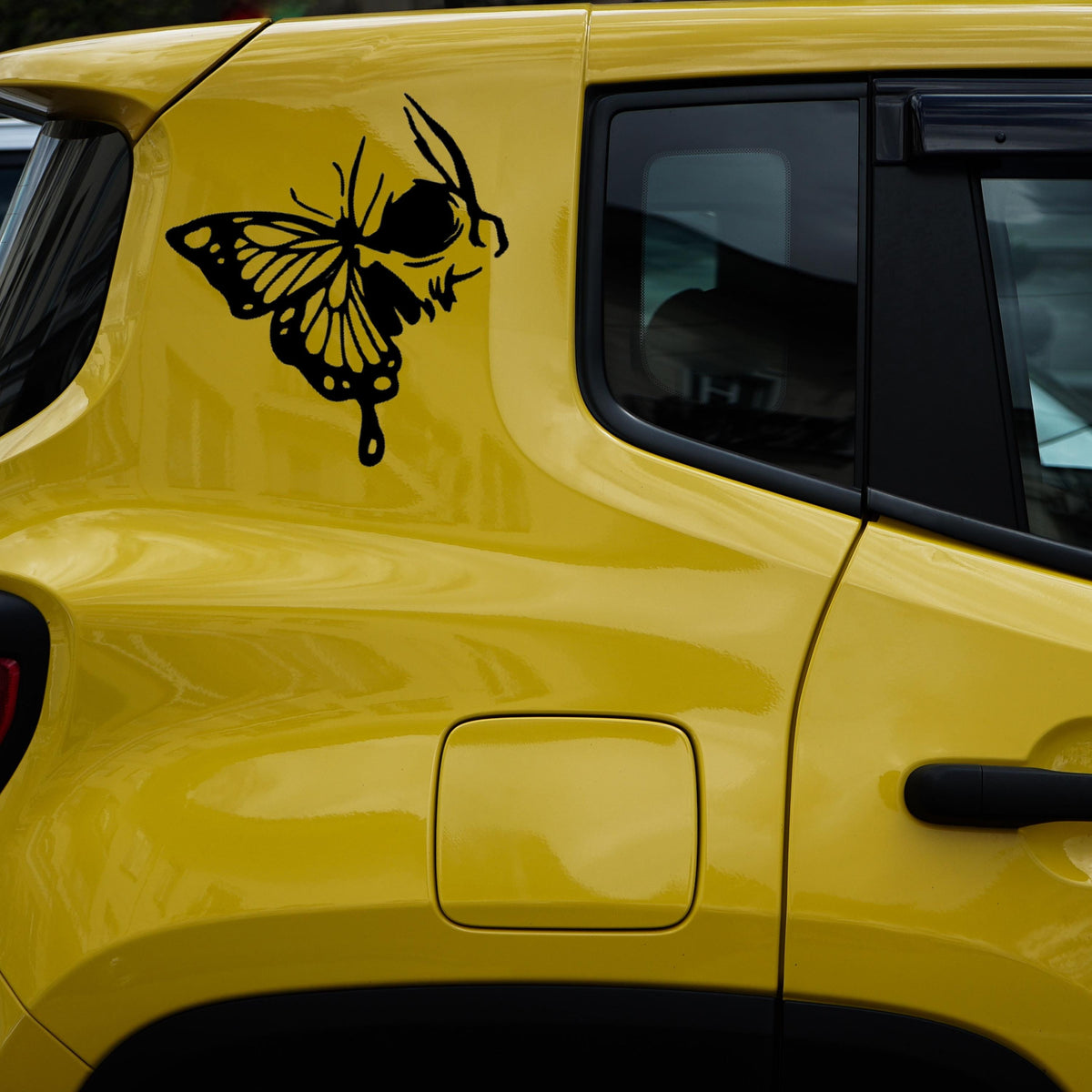 Butterfly & Skull Vinyl Decal, Decal for Car Windows, Trucks, Laptop, Phone, Water Bottle, Mug, Tumblers, Wall Art, Journals, Notebooks