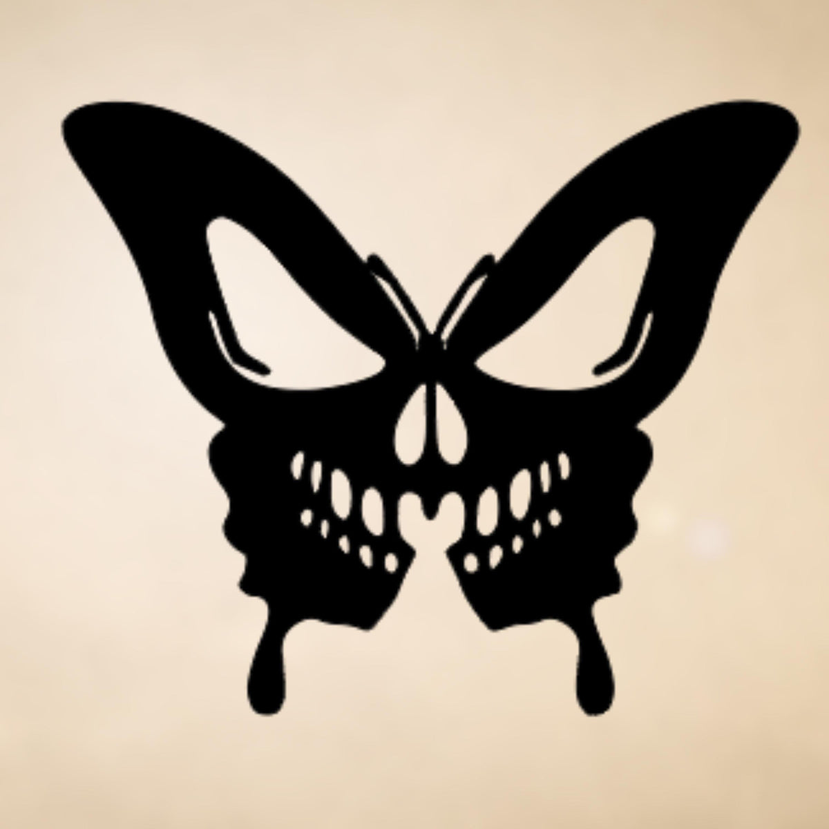 Butterfly Skull Vinyl Decal, Decal for Car Windows, Laptop, Phones, Water Bottle, Mug, Tumblers, Wall Art, Journals, Notebooks,  Skateboard
